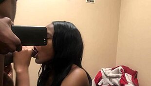 Watch me sneak a quick blowjob in the fitting room