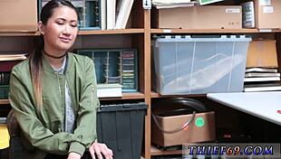 Big booty cop's thrilling theft spree at the office