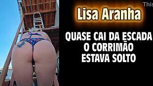 lisa aranha was sensualizing and almost fell down the stairs