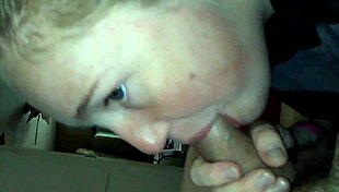 In this steamy video, blonde beauty is giving head