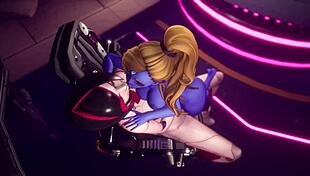 Sova joins a wild threesome with futanari girls