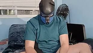 The good puppy plays with his cock repeatedly