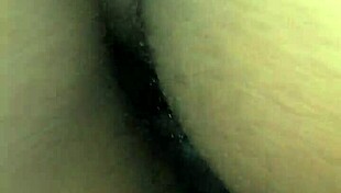 Bent over in doggystyle position, she receives a wet creampie filling her deeply