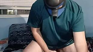 The good puppy plays with his cock repeatedly