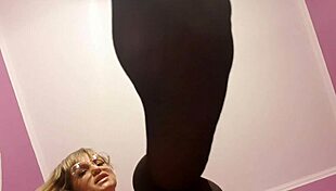 i turned him into a footstool under the floor, blonde femdom style