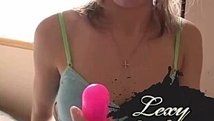 Lexy Lohan masturbates with dildo to orgasm
