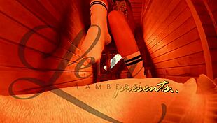 Blonde babe with shaved pussy gets handjob close-ups