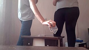 Lesbian Girl Performs Cunnilingus After Losing Card Game
