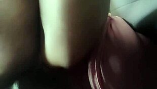 Fucking the tight ass of the young bride in the car