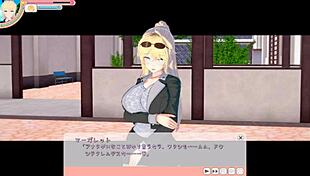 margaret the blonde jk gets big tits massaged in 3d hentai