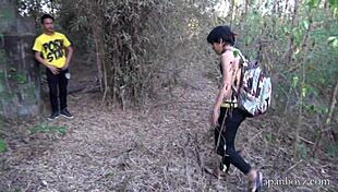 Boy discovers adventure in the wood!