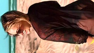 Watch Nessa fuck hard with a naughty boy on the beach