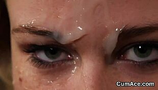 Slutty Stunner Sucks and Receives Facial Cumshot