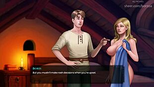 Look at this huge boobs blonde shoving a wooden dildo into her shaved pussy!