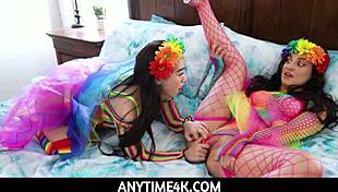 I fucked those teen 18+s free use while they got ready for pride