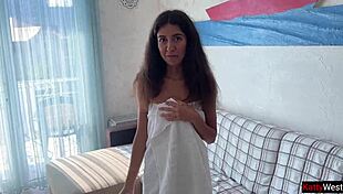 Waiter messes up order, so I invite him home for close-up doggystyle with perfect body couple.