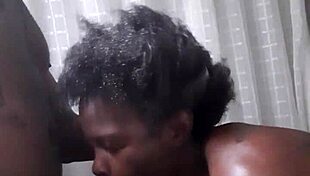 homemade bathroom session with a black couple