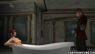 Sexy 3D Cartoon Brunette In Intimate 3D Encounter