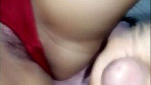 My girlfriend's amateur massage when she's not there with friend