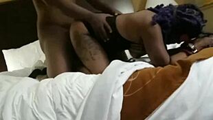 His Submissive Ebony Slut in Bondage