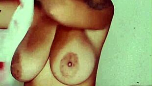 I admire Morena's big tits in the shower