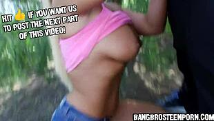 18yo blonde with blue eyes gives handjob in pov