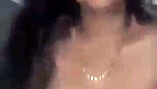 slutty african girl shows tits outdoors 😈