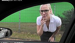 Her horny boss gets Lara a facial