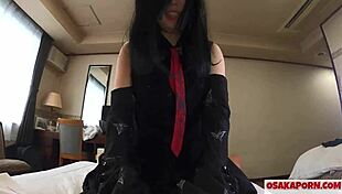 alice rides hard in this amateur japanese sex session