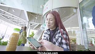 A big cock really gets all over this beautiful young Asian teen