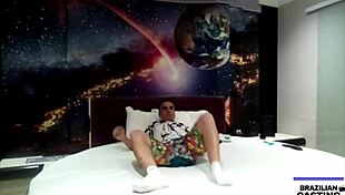 couple celebrates with big ass latina in hotel