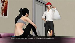 the headmaster says, 'naughty blonde, you've been bad this year, but here's your present anyway'