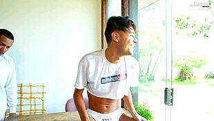 backstage, gustavo ryder gets hired and enjoys deepthroat and doggystyle with twink