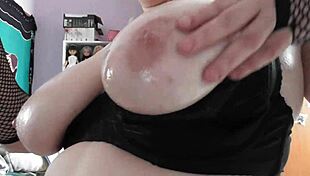 my stepsister begs me to suck her big tits