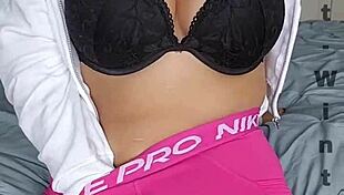 Hot Teacher Flaunts Huge Collection in 20+ Yoga Leggings!