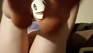 Oh wow, look at those feet in purple lace lingerie!