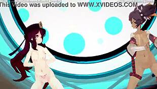 Genshin Impact MMD Featuring Kesha Timber Layla Kirara Mona Fischl Yoimiya Hu Tao Xinyan