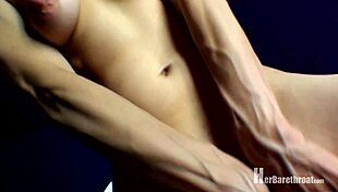 Trinity's nude belly show in gay fetish scene!