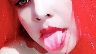 chica leche practices a gentle lick