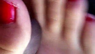 Amateur Friend Gives Footjob In Car