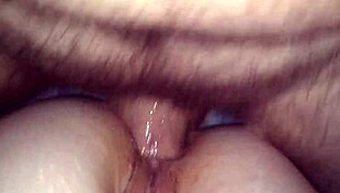 Skinny amateur gets anal creampie and cumshot.