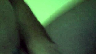 she grabs the dildo and toys with her cock