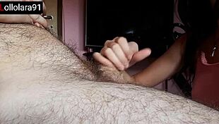 Mia Wife Gives Hairy Brunette Blowjob With Lipstick