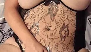 Blonde in Lingerie Gets So Horny!