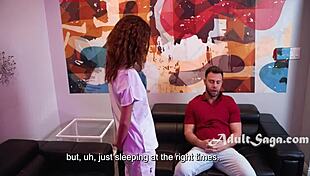 Ginger Masseuse Helps Restless Client Relax With Handjob