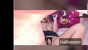 in this halloween cam video, she uses toys on her pussy and shows off her boobs