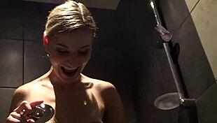 Cute Big-Boobed Babe Soaks in Steamy Shower