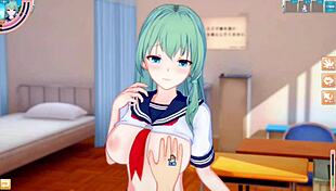 【エロゲーコイカツ！】東方 東風谷早苗におっぱい揉みまくりh！3dcg巨乳アニメ動画 東方プロジェクト 【ヘンタイゲーム】