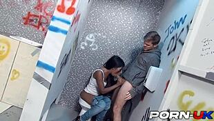Cock-Hungry UK Milf Elicia Solis Devours Dick in Public Toilet