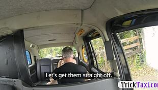 European Redhead Gets Pounded In Backseat